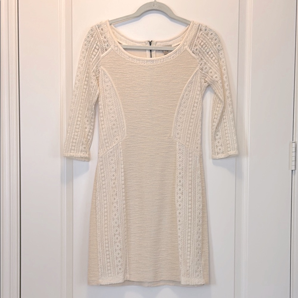 Anthropologie Bordeaux Floral Embroidered Mini Dress - Picture 6 of 15